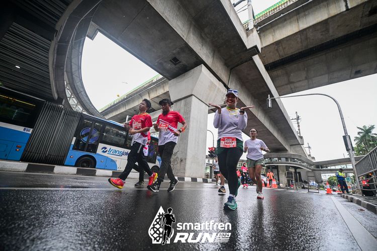 Race photo from Smartfren Run 2024