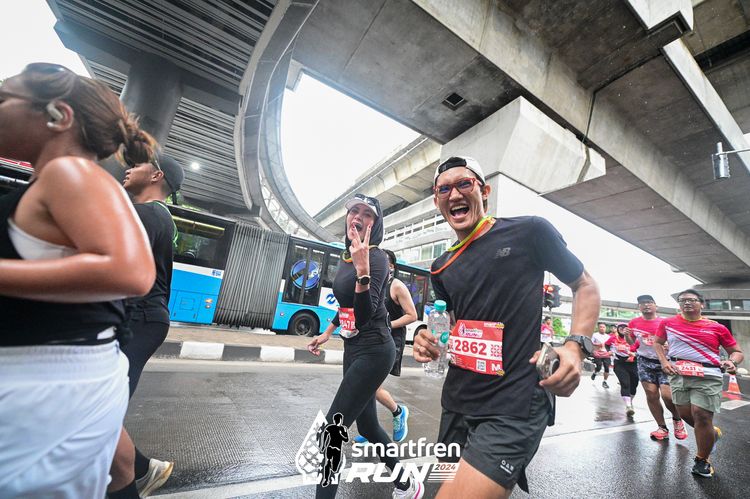 Race photo from Smartfren Run 2024