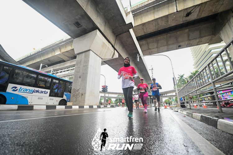 Race photo from Smartfren Run 2024