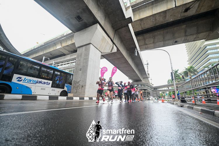 Race photo from Smartfren Run 2024