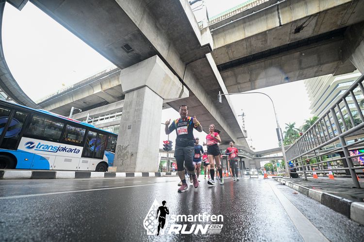 Race photo from Smartfren Run 2024