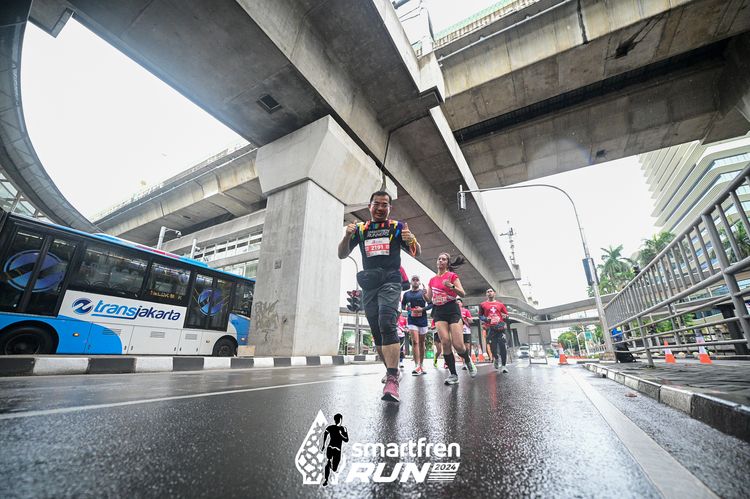 Race photo from Smartfren Run 2024