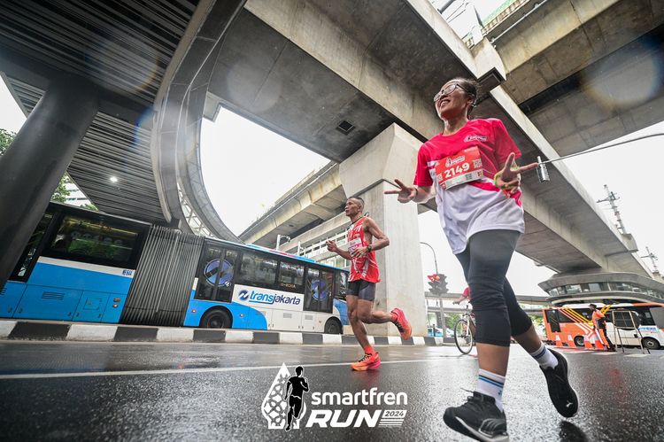 Race photo from Smartfren Run 2024
