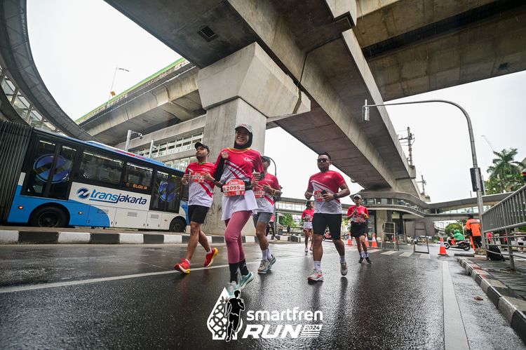 Race photo from Smartfren Run 2024