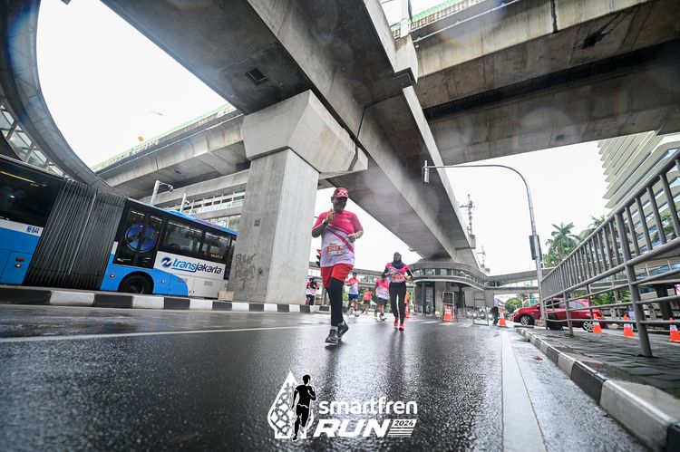 Race photo from Smartfren Run 2024