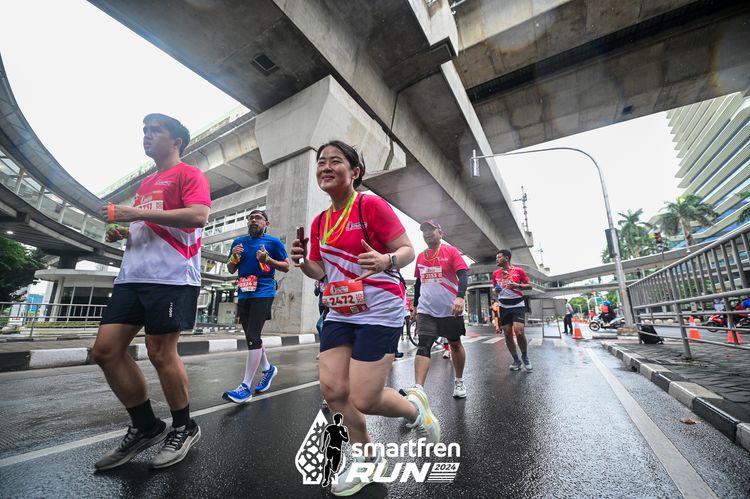Race photo from Smartfren Run 2024