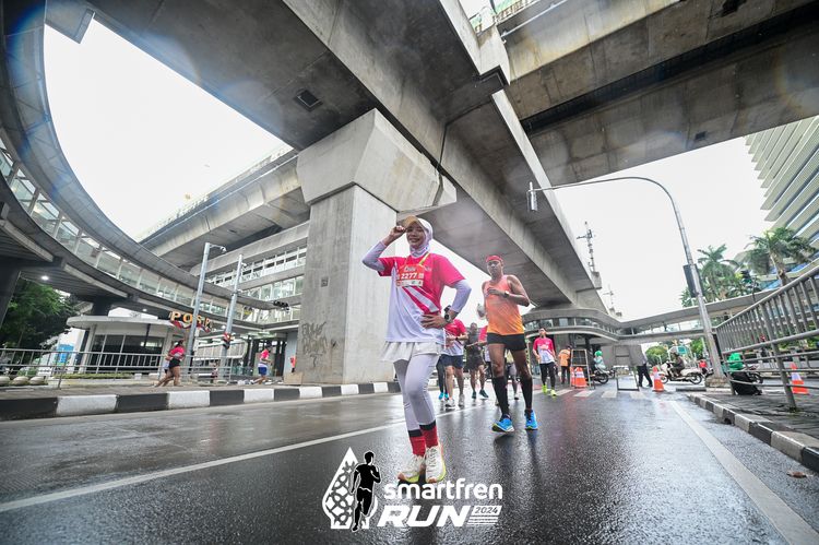 Race photo from Smartfren Run 2024