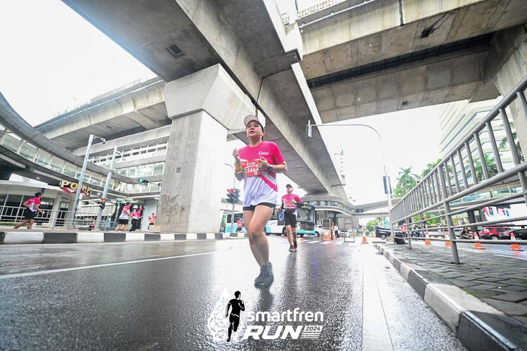 Race photo from Smartfren Run 2024