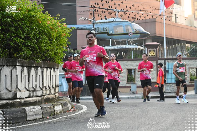 Race photo from Smartfren Run 2025 