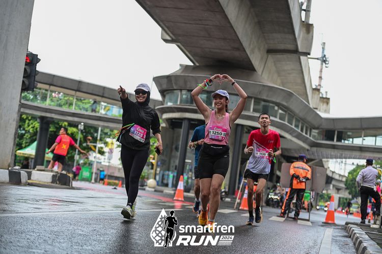 Race photo from Smartfren Run 2024