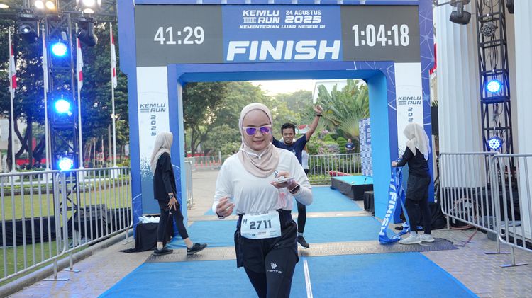 Race photo from KEMLU RUN 2025