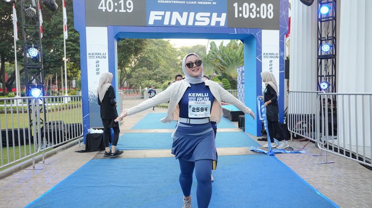 Race photo from KEMLU RUN 2025
