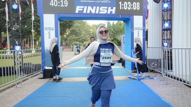 Race photo from KEMLU RUN 2025