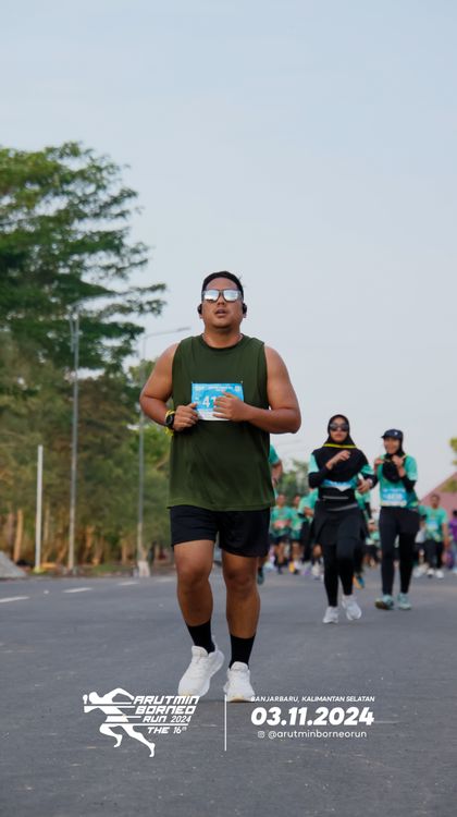 Race photo from Arutmin Borneo Run 2024