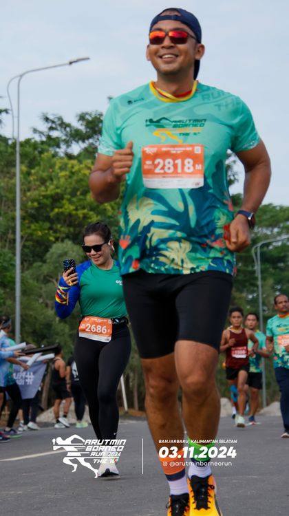 Race photo from Arutmin Borneo Run 2024