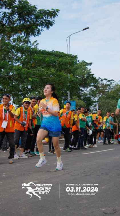 Race photo from Arutmin Borneo Run 2024