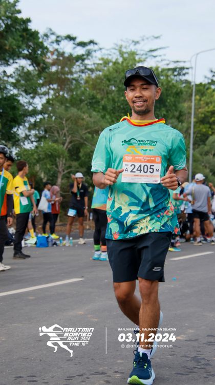 Race photo from Arutmin Borneo Run 2024