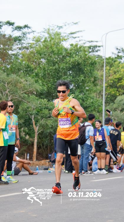 Race photo from Arutmin Borneo Run 2024