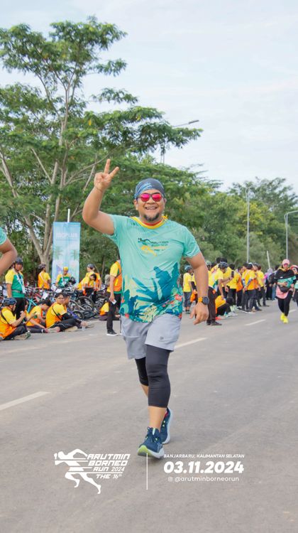 Race photo from Arutmin Borneo Run 2024