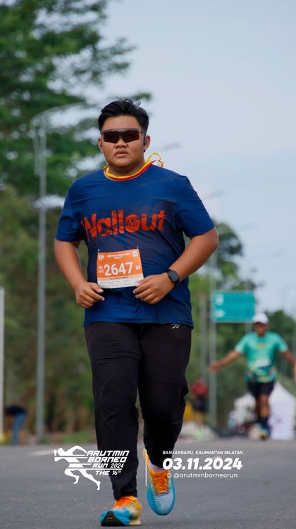 Race photo from Arutmin Borneo Run 2024
