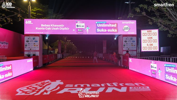 Race photo from Smartfren Run 2025 