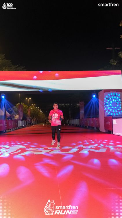 Race photo from Smartfren Run 2025 
