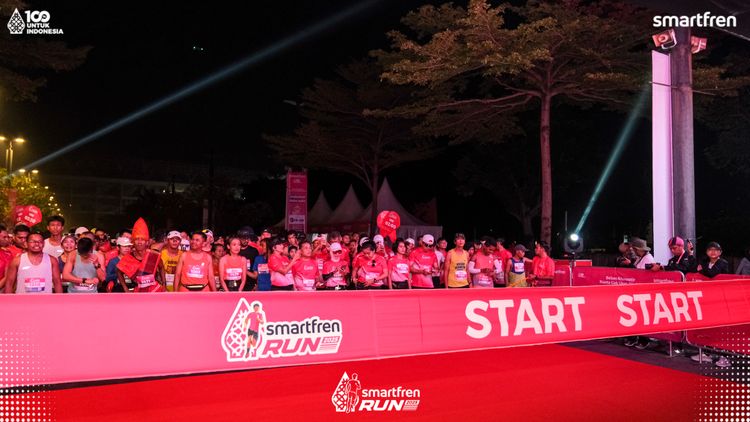 Race photo from Smartfren Run 2025 