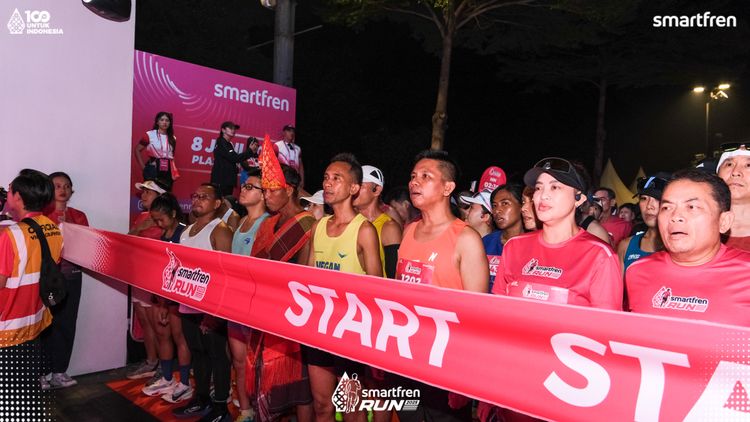 Race photo from Smartfren Run 2025 
