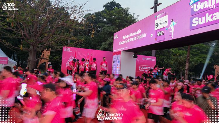 Race photo from Smartfren Run 2025 