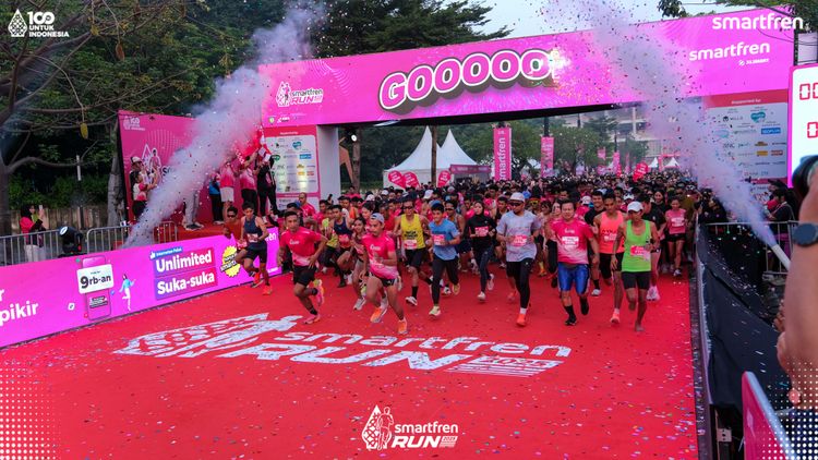 Race photo from Smartfren Run 2025 
