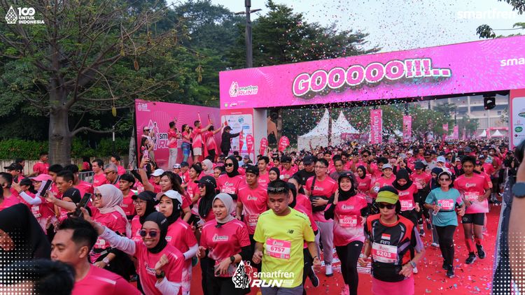 Race photo from Smartfren Run 2025 