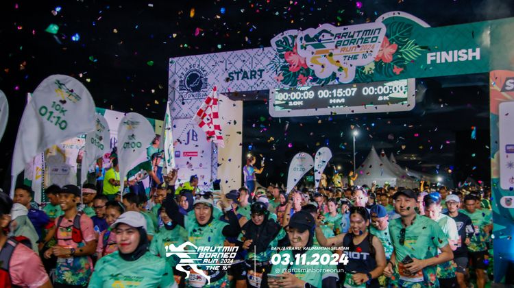 Race photo from Arutmin Borneo Run 2024