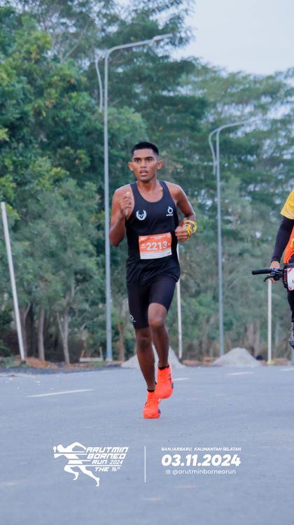 Race photo from Arutmin Borneo Run 2024