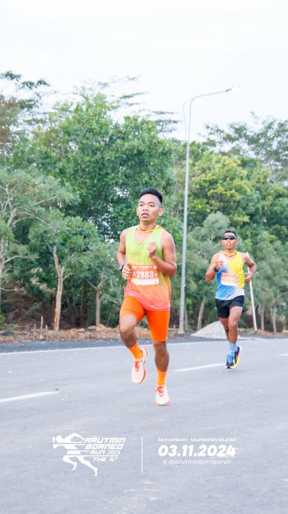 Race photo from Arutmin Borneo Run 2024