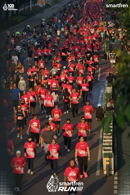 Race photo from Smartfren Run 2025 