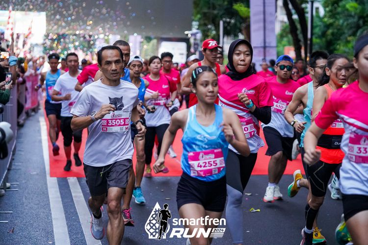 Race photo from Smartfren Run 2024