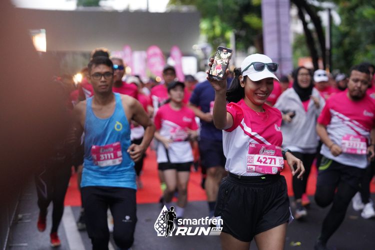 Race photo from Smartfren Run 2024