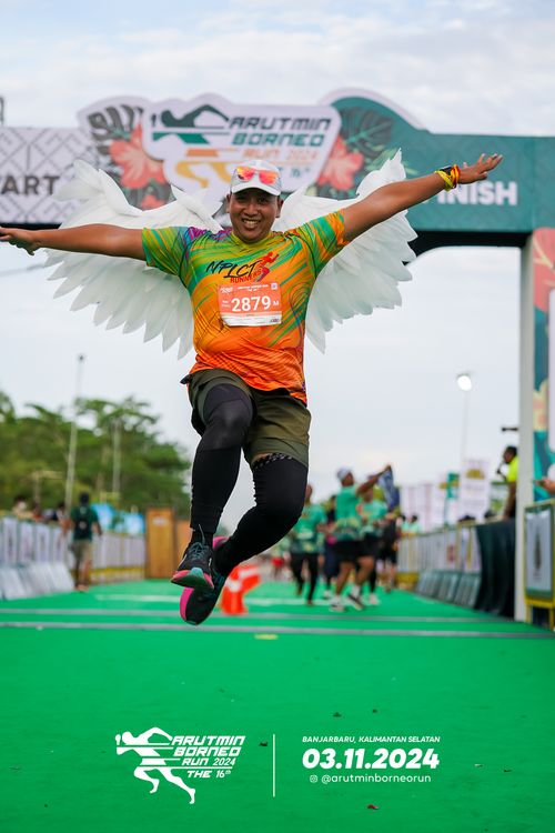 Race photo from Arutmin Borneo Run 2024