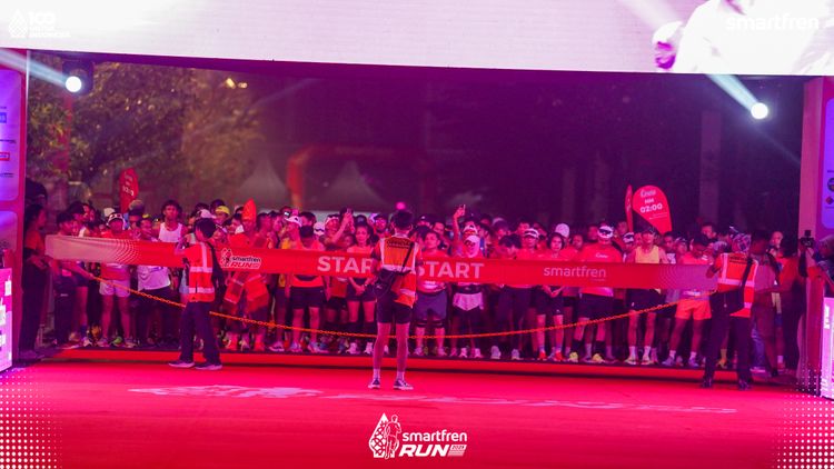 Race photo from Smartfren Run 2025 