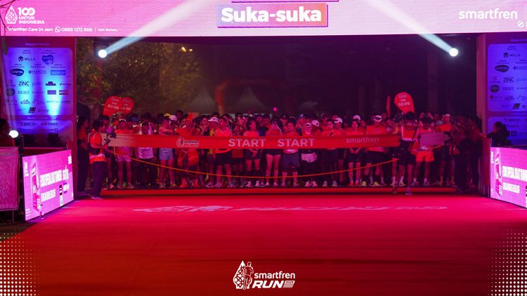 Race photo from Smartfren Run 2025 