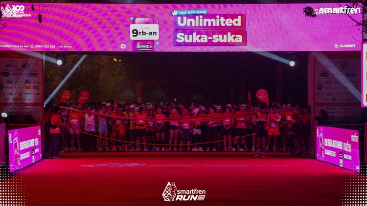 Race photo from Smartfren Run 2025 