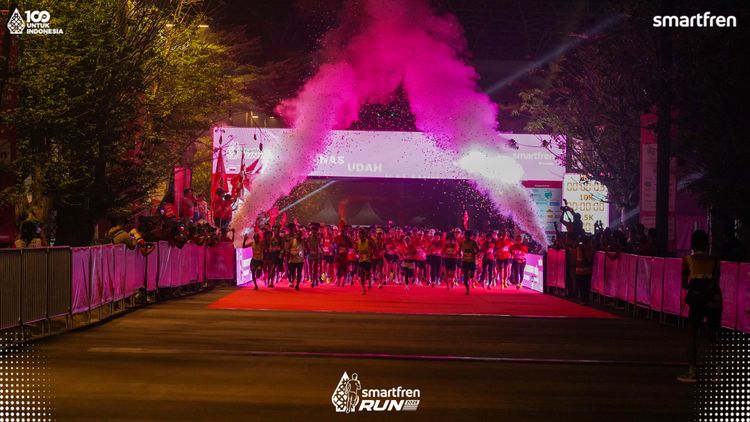 Race photo from Smartfren Run 2025 