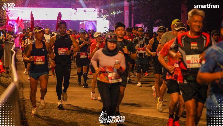 Race photo from Smartfren Run 2025 