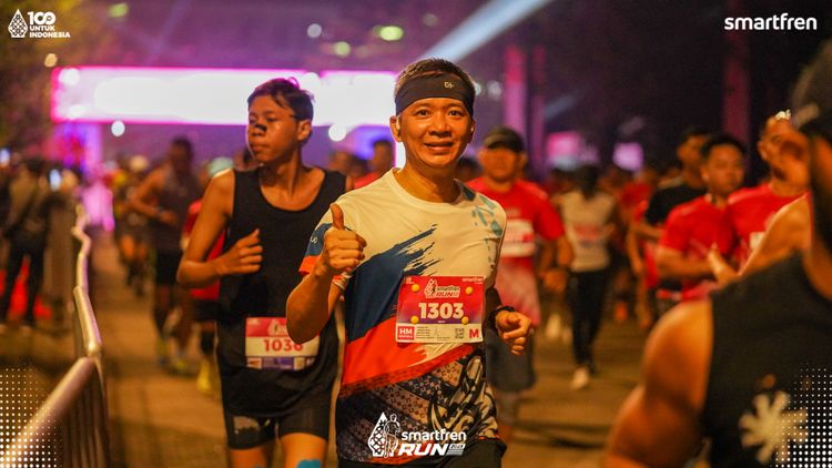 Race photo from Smartfren Run 2025 