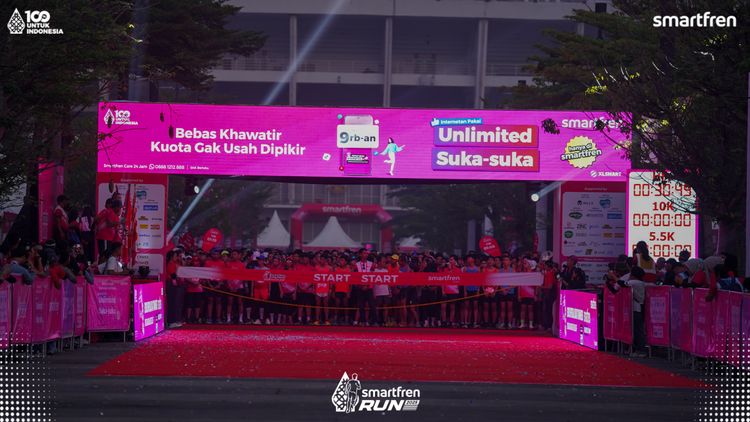 Race photo from Smartfren Run 2025 