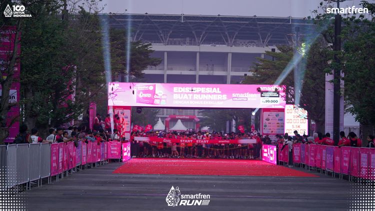 Race photo from Smartfren Run 2025 