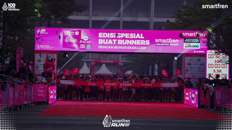 Race photo from Smartfren Run 2025 