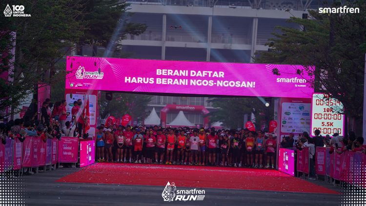 Race photo from Smartfren Run 2025 