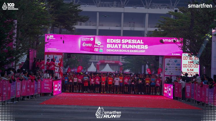 Race photo from Smartfren Run 2025 