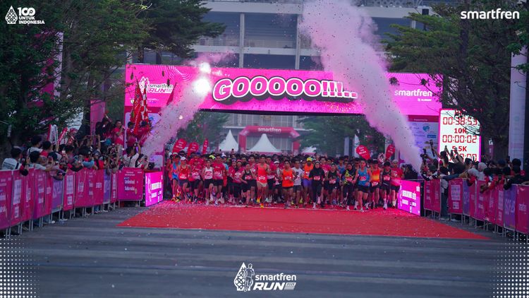 Race photo from Smartfren Run 2025 